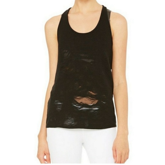 ALO Yoga Pure Tank Recerback Black NWT Size S - Picture 1 of 6